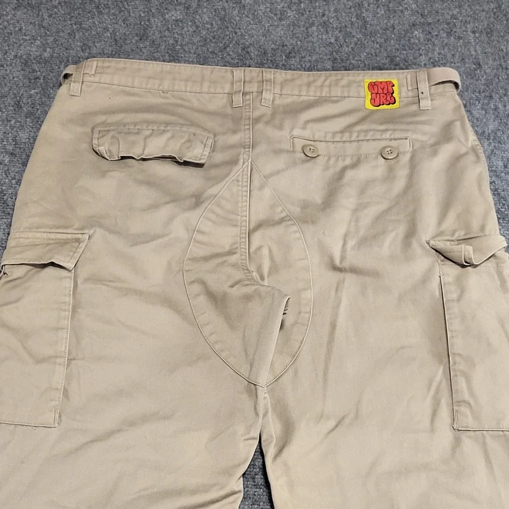 Empyre Relax Adjustable Waist Button Fly Skater Tan Cargo Pants Men's Size 34